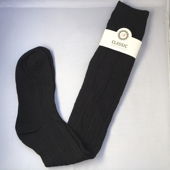 New! Black Thigh High Socks - Picture 2 of 3